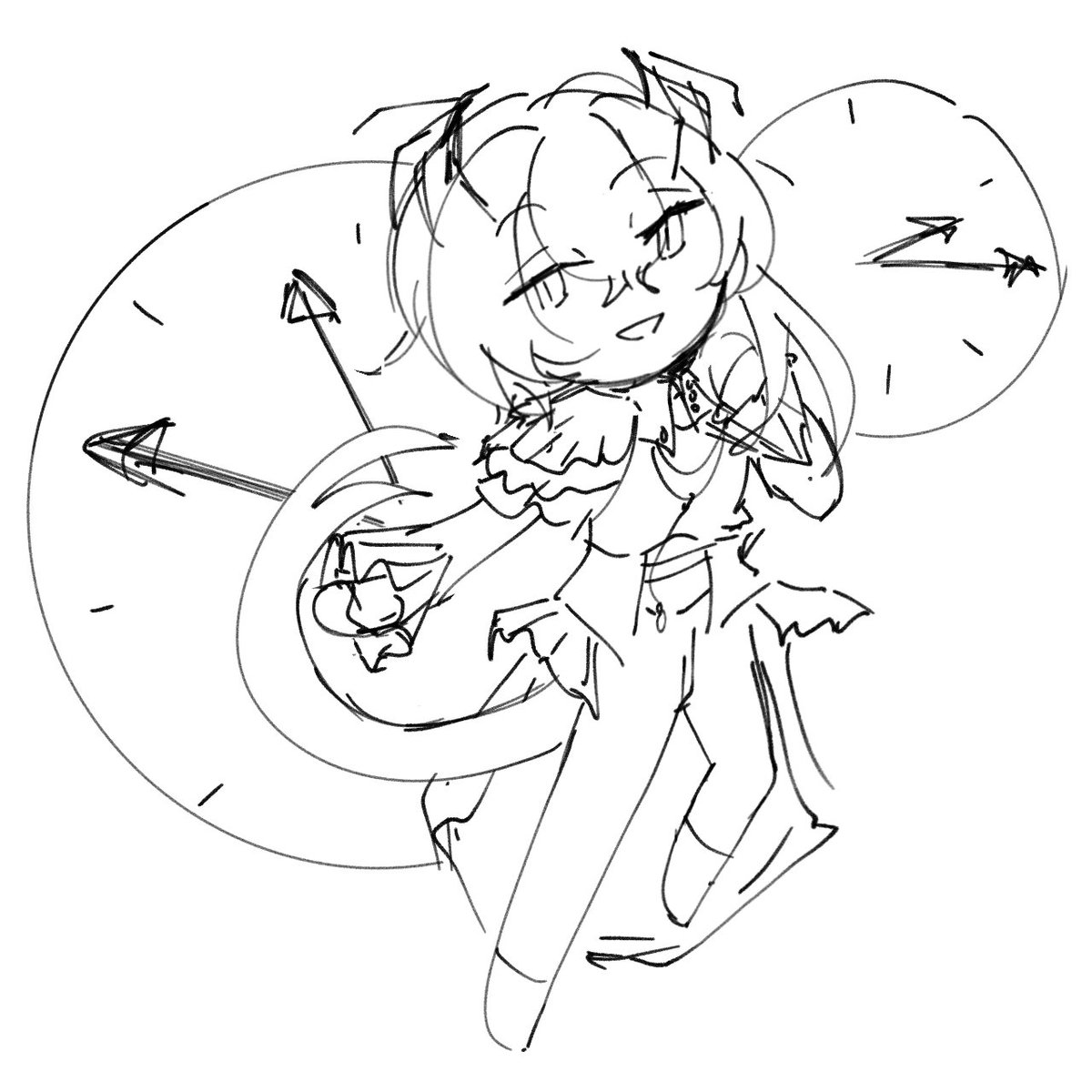 pomegrant3's tweet image. liked this doodle so im sharing it here hey guys #obeymeBarbatos