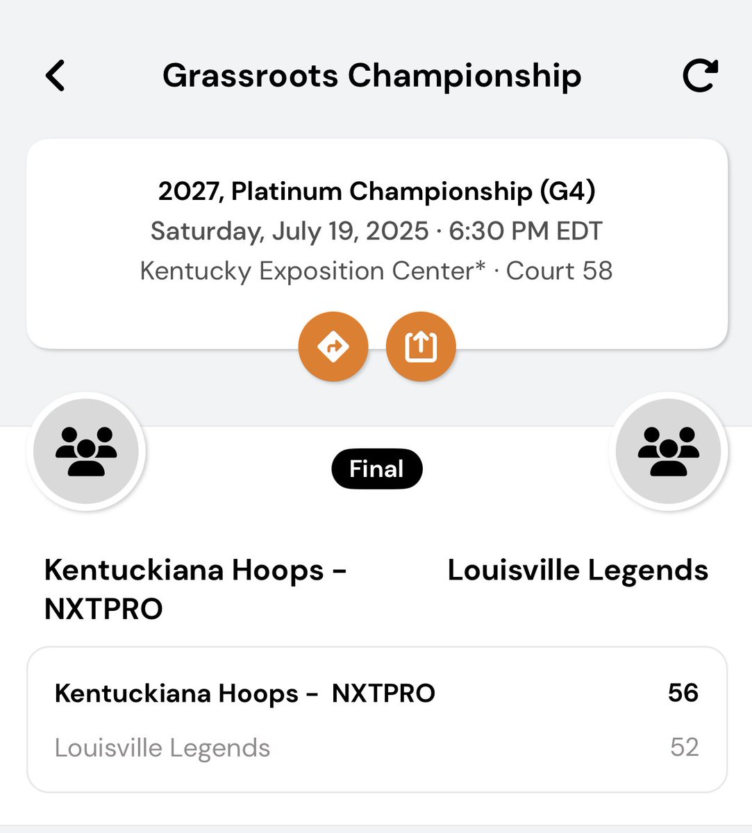 Kentuckiana Hoops Boys AAU (@kyinhoopsaau) on Twitter photo 16U <a href="/PRO16League/">PRO16/NXTPRO League</a> knocks off the Louisville Legends 56-52 to advance to the semifinal game tomorrow morning!
Top performers:
<a href="/adon_g3/">adon grubb</a> 17pts 8reb
<a href="/EliPGreen3/">Eli Green</a> 14pts 2ast
<a href="/Ben_Levy_/">Ben Levy</a> 10pts 4reb
<a href="/Grahamswartz11/">Graham Swartz</a> 8pts 4reb 3ast 16U <a href="/PRO16League/">PRO16/NXTPRO League</a> knocks off the Louisville Legends 56-52 to advance to the semifinal game tomorrow morning!
Top performers:
<a href="/adon_g3/">adon grubb</a> 17pts 8reb
<a href="/EliPGreen3/">Eli Green</a> 14pts 2ast
<a href="/Ben_Levy_/">Ben Levy</a> 10pts 4reb
<a href="/Grahamswartz11/">Graham Swartz</a> 8pts 4reb 3ast