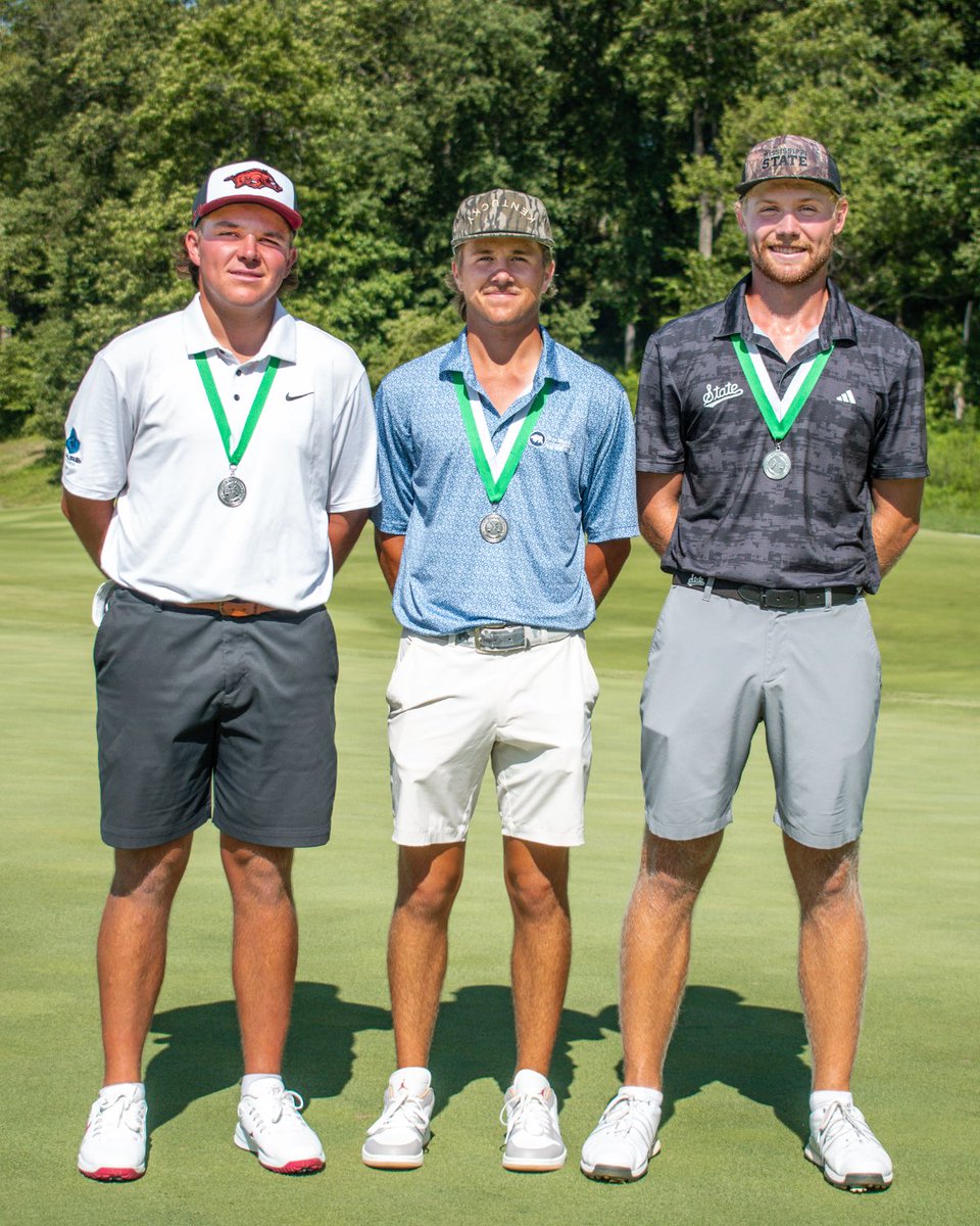 sgagolf's tweet image. The 119th #SouthernAm First, Second and Third place finishers.
🥇John Daly II
🥈Garrett Endicott
🥉Camden Smith