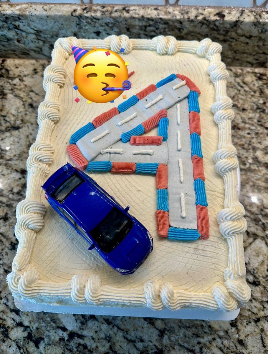BowTiedHomeBake's tweet image. Meyer lemon cake with lemon curd filling and American buttercream
Another Red Bull rally car cake for the third celebration of my son turning 4 🥳