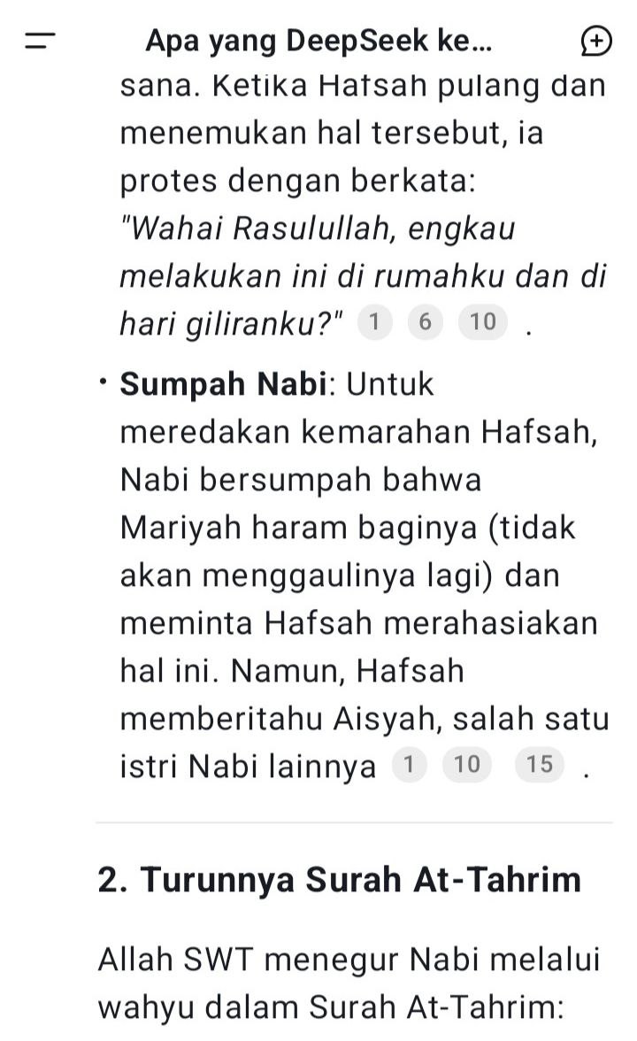 Sentjoko's tweet image. INSIDEN DI RUMAH HAFSAH 
(Skandal Relijius nabibabu yang diabadikan dalam [66:1-5]?)

Suatu hari, nabi  mengunjungi rumah Hafsah pada hari gilirannya. Namun, Hafsah (disuruh oleh nabi) pergi mengunjungi ayahnya (Umar bin Khattab). nabi kemudian memanggil Mariyah ke rumah Hafsah…