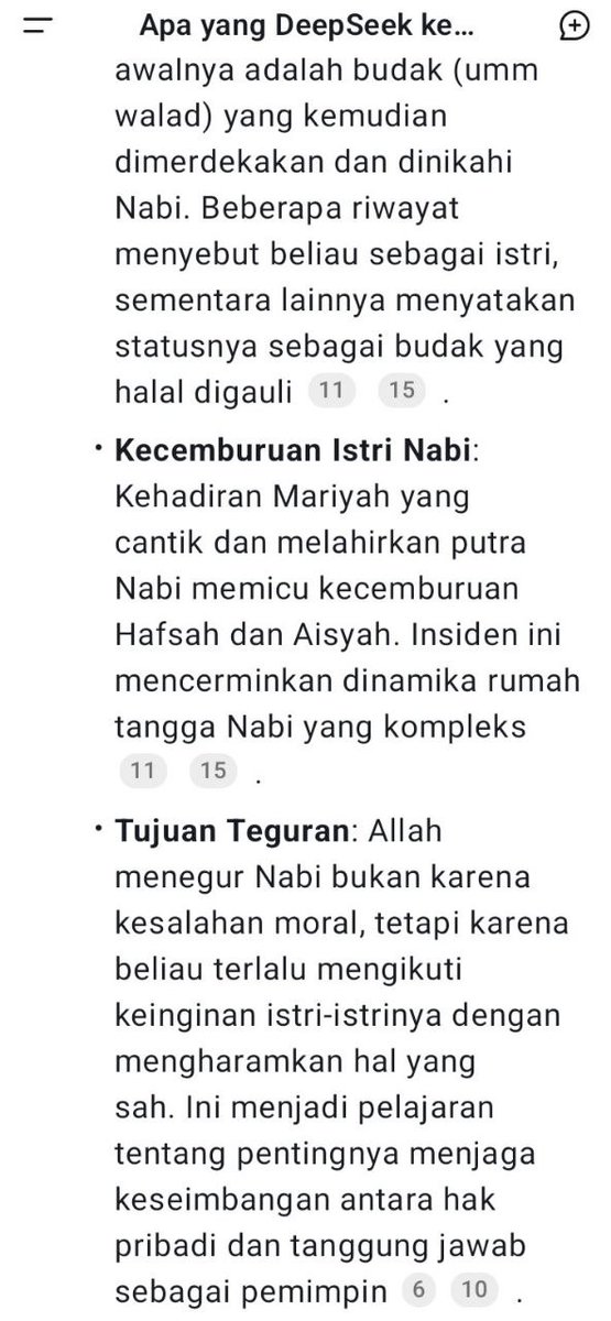Sentjoko's tweet image. INSIDEN DI RUMAH HAFSAH 
(Skandal Relijius nabibabu yang diabadikan dalam [66:1-5]?)

Suatu hari, nabi  mengunjungi rumah Hafsah pada hari gilirannya. Namun, Hafsah (disuruh oleh nabi) pergi mengunjungi ayahnya (Umar bin Khattab). nabi kemudian memanggil Mariyah ke rumah Hafsah…