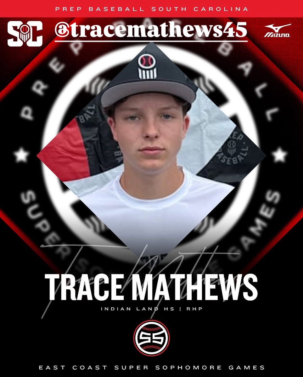Top Velocity Charlotte (@topvelocityclt) on Twitter photo Congratulations to <a href="/Trace_Mathews45/">Trace Mathews</a> for being selected to <a href="/PrepBaseball_SC/">Prep Baseball South Carolina</a> Super Sophomore Game. Keep an 👀 for this rising 2028, a lot of upside and growth coming!! <a href="/topvelocityclt/">Top Velocity Charlotte</a> <a href="/TopVelocity/">Brent Pourciau, M.S.</a> <a href="/_thedirtbags/">Dirtbags Baseball</a> <a href="/trey_daly/">Trey Daly</a> Congratulations to <a href="/Trace_Mathews45/">Trace Mathews</a> for being selected to <a href="/PrepBaseball_SC/">Prep Baseball South Carolina</a> Super Sophomore Game. Keep an 👀 for this rising 2028, a lot of upside and growth coming!! <a href="/topvelocityclt/">Top Velocity Charlotte</a> <a href="/TopVelocity/">Brent Pourciau, M.S.</a> <a href="/_thedirtbags/">Dirtbags Baseball</a> <a href="/trey_daly/">Trey Daly</a>