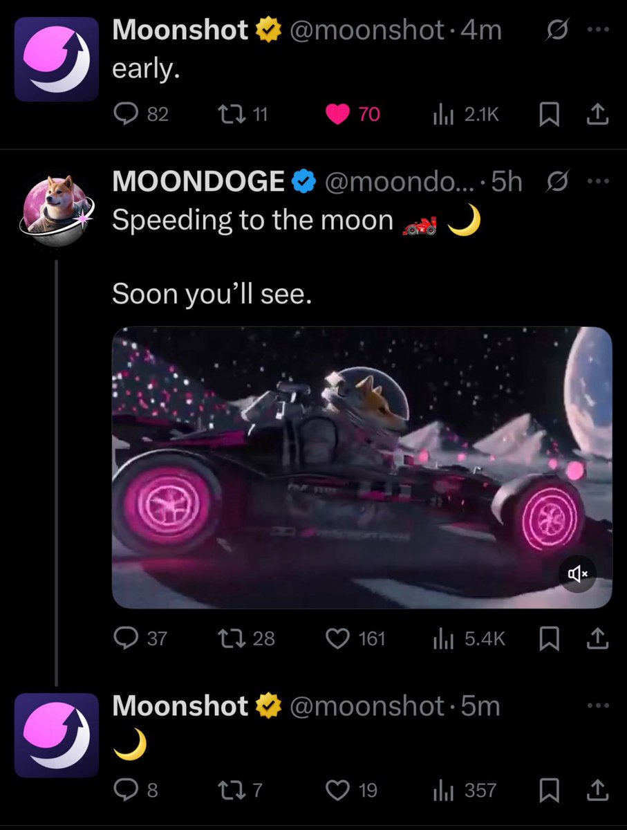 wulfcryptox's tweet image. Its becoming clear which coin will be the Moonshot winner
Now the real question is: how high can it go?
Bonk pushed $USELESS to $300M+
Pump helped $FARTCOIN hit billions
But #MOONDOGE opens the door to an additional new demographic
Virality on TikTok & IG is ramping very fast