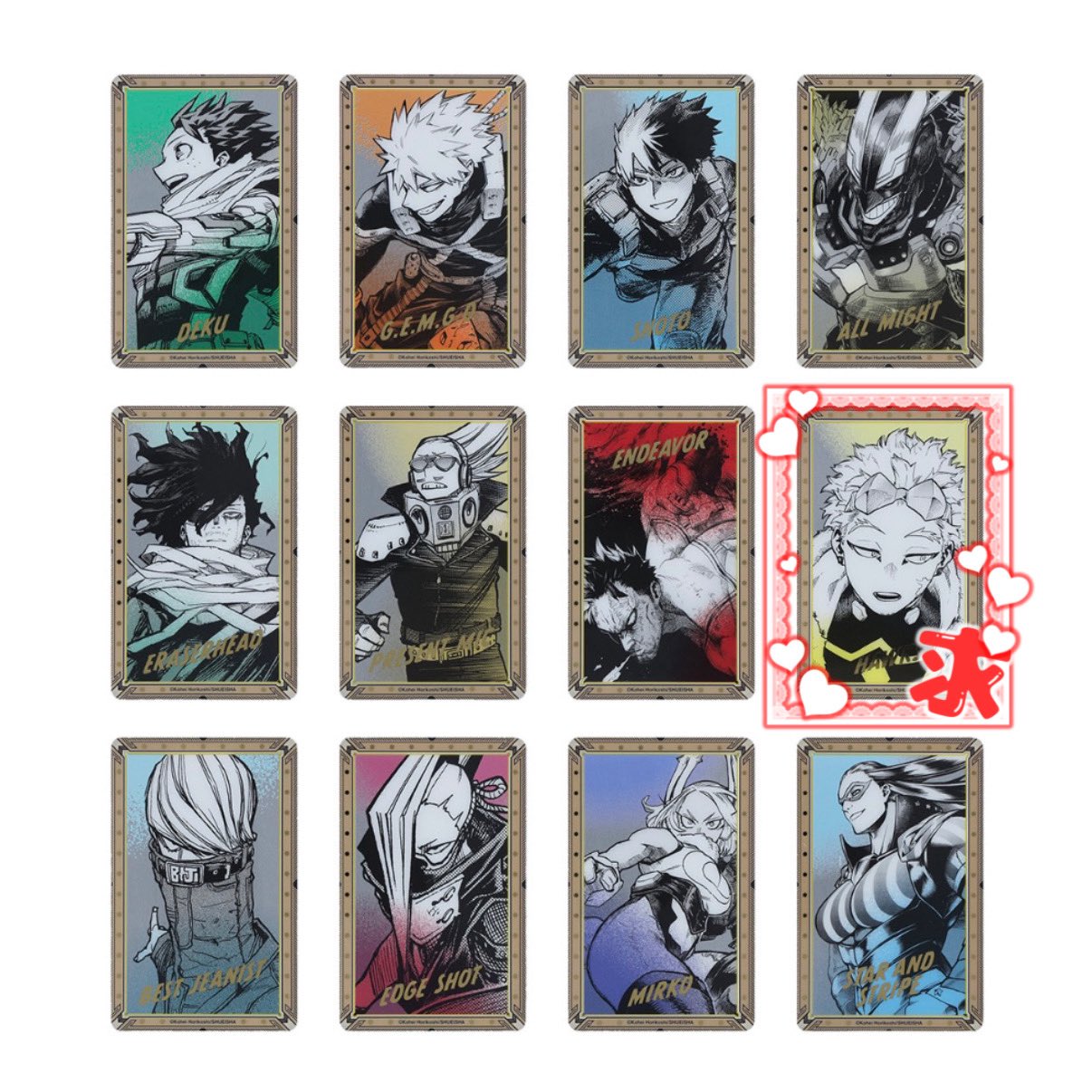 ヒロアカ　ヒロアカ展　メモリアルコレクション　box 全種類　未開封 ヒロアカ展 原画展 メモリアルコレクション 箔押し 2種 - メルカリ