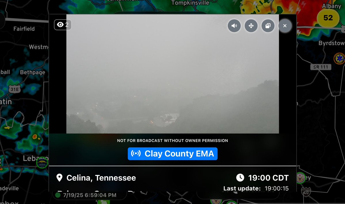CumberlandWx's tweet image. It’s about to come a gully washer in Carthage. Same story for Gainesboro. It’s already arrived in Celina. These storms aren’t severe, but they have held together well. Cookeville/Livingston/Byrdstown, heads up…torrential rain, lightning and gusty winds are all heading your way.