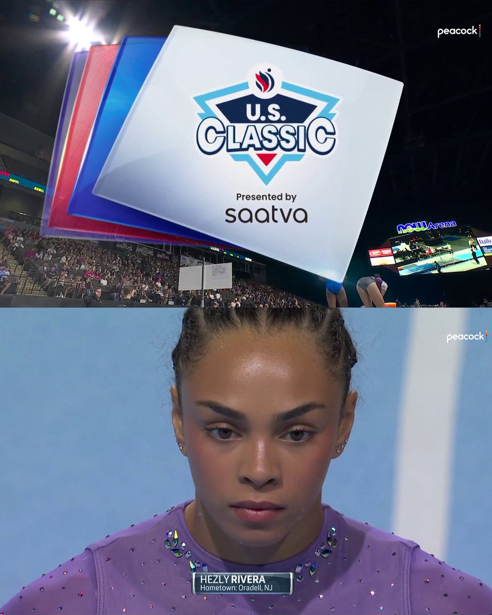 NBCOlympics's tweet image. Watch your favorite gymnasts compete at the Saatva U.S. Classic on CNBC and Peacock. 🤸♂️👏