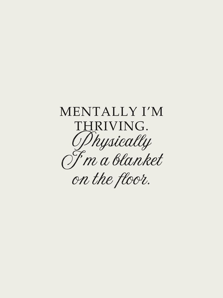 TheVelvetNS's tweet photo. Some days, the brain is doing vision board things while the body is… horizontal.
Still counts. Still valid. Still thriving (from the floor).

#relatable #selfcareish #blanketmode #mentalhealthhumor #gentlereminders #restisproductive https://t.co/vpnjoOaHj0