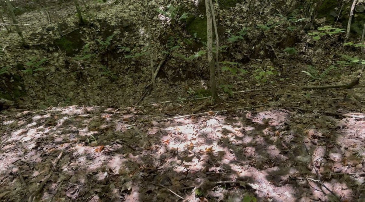 JeffUP_North's tweet image. These copper mines began operation in the winter of 1854 north of Lake Gogebic. 3 considerable shafts were sunk in to the base of a ridge at a 45° for about 100 feet. It is believed that one reason for choosing this site to mine was nearby ancient copper culture pits