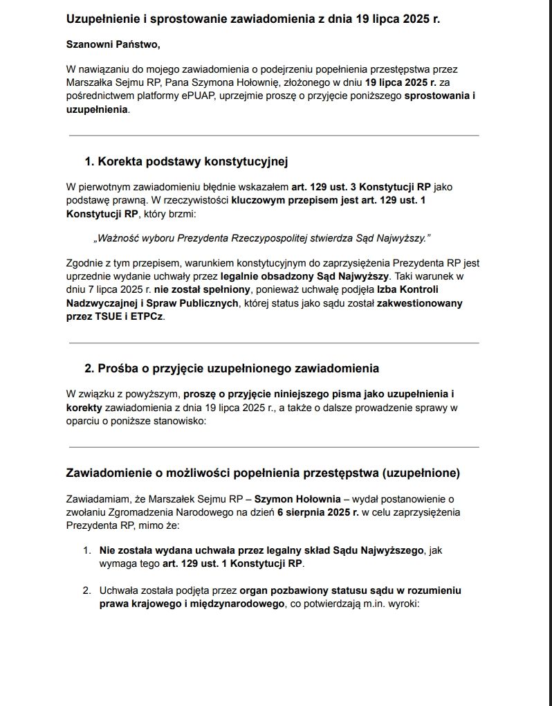 r00t_Sigvall's tweet image. Zawiadomienie do prokuratury Krajowej