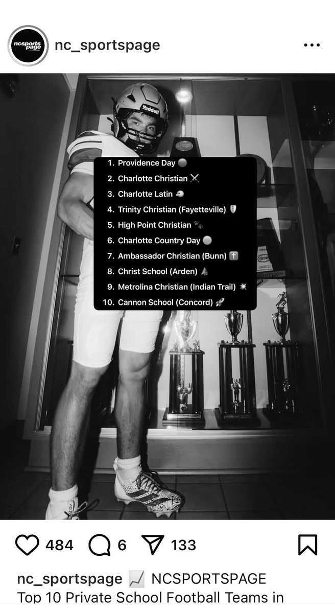 Trinity Christian Football Page tweet media