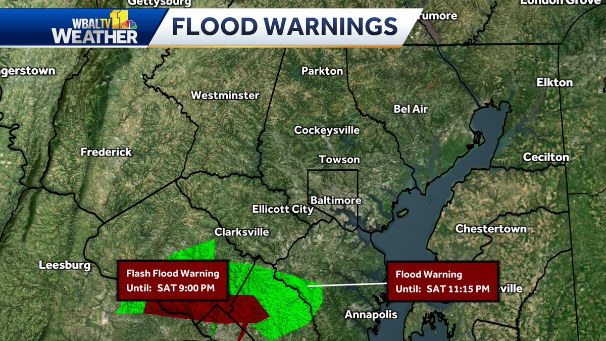 AvaWBAL's tweet image. Flood warnings are now in effect. For more details: wbaltv.com/alerts @wbaltv11 @wbalradio