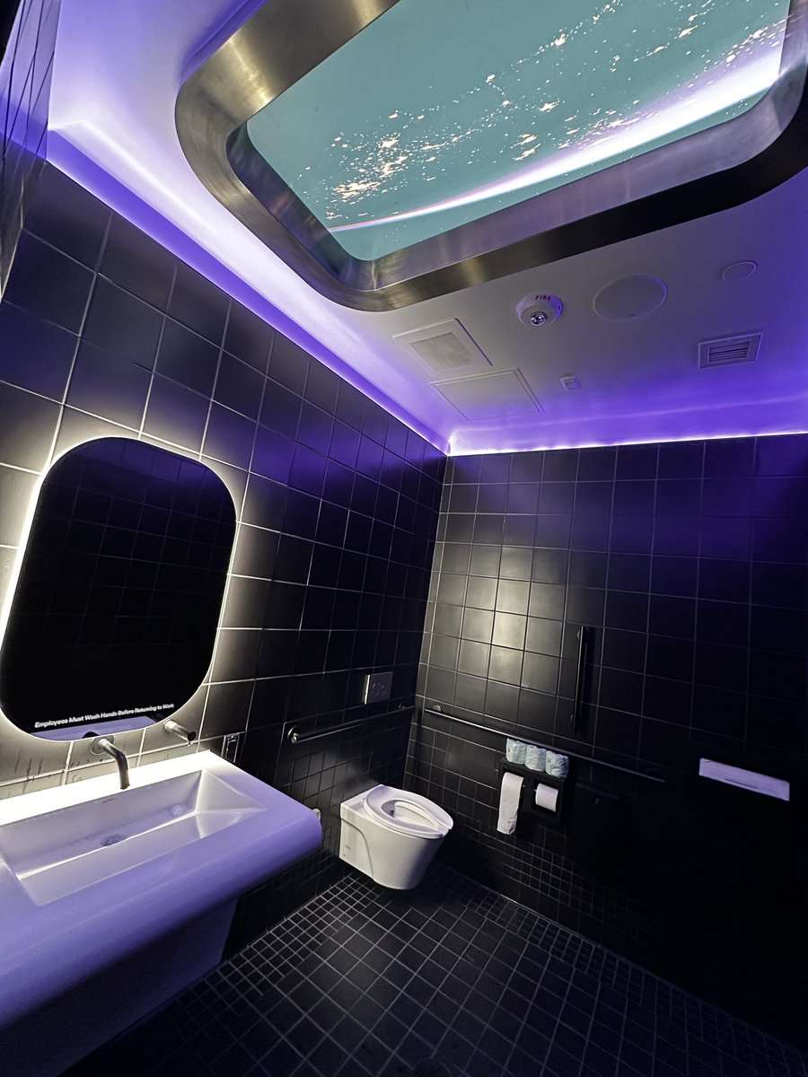 whistingbhole's tweet image. Exclusive photo. One of the bathrooms at #tesladiner. Feels like I’m in the Dragon Capsule @SpaceX @Tesla