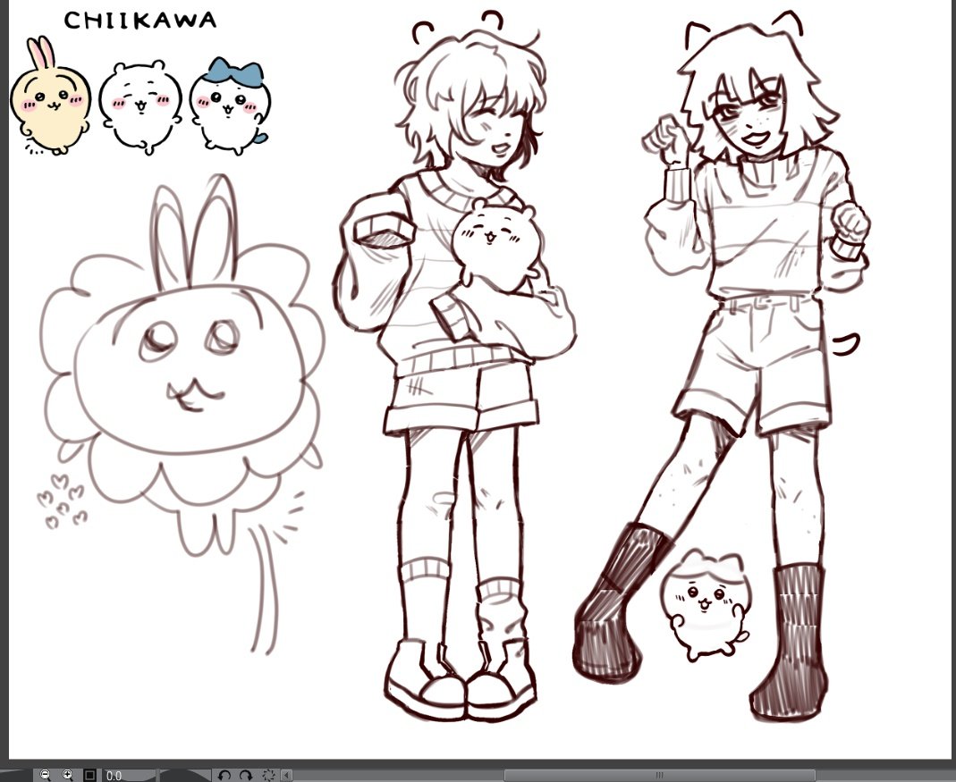silvermofu's tweet image. AAAAGHHH wip
#undertale #chiikawa