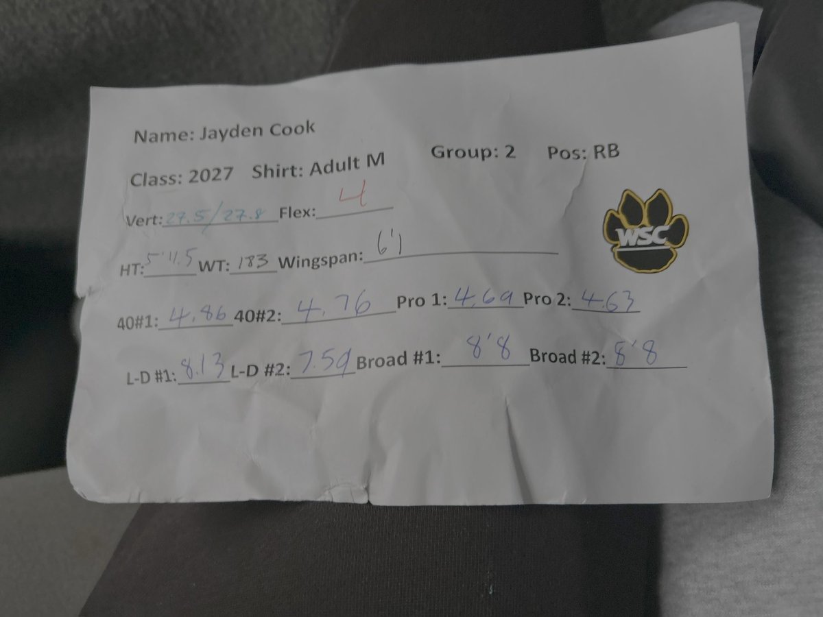 Had a great camp today <a href="/WayneStFootball/">Wayne State Football</a>. <a href="/Coach_ZMorel/">Zach Morel</a> it was a pleasure meeting you coach! Thanks for the hospitality! I look forward to seeing you again in the near future. 🙏🏽🦾 #Jay5