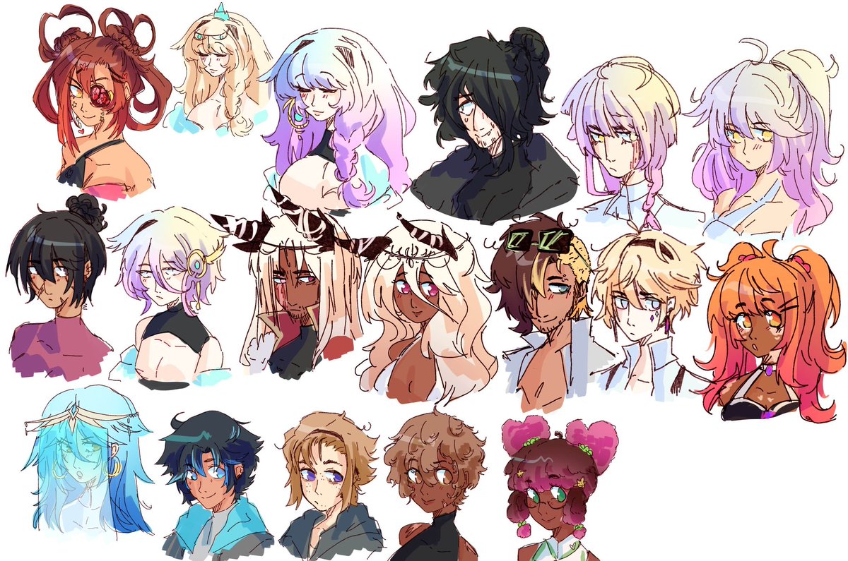JaistrawSide's tweet image. Finally doodled out all my main ocs, pls ask about them.. #ocart