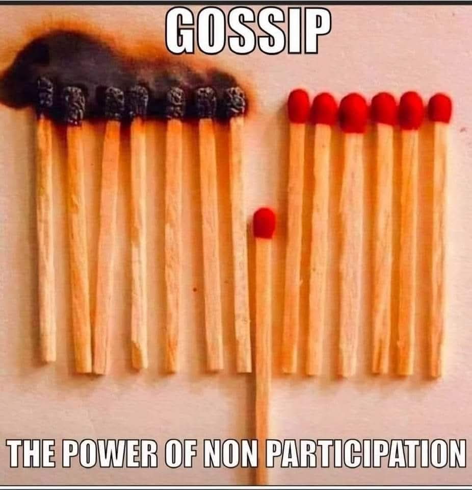 YahwehsChosen1's tweet image. My biggest pet peeve is Gossip. It is mentioned over 100 times in the Bible. God is absolutely clear that we are not to engage in Gossip. Great illustration...
