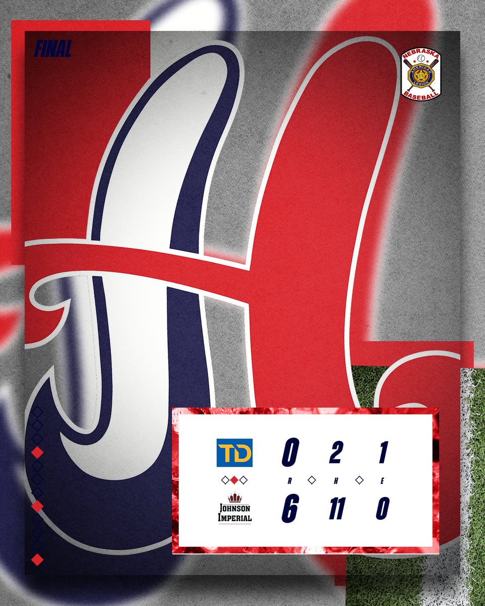 A-7 Juniors Tournament
at Memorial Field - Kearney

Final
Hastings Johnson Imperial Homes - 6
Grand Island Tom Dinsdale - 0
W: Quinn Simmons
2B: Ian Waechter Cass
Simmons 7-IP 2-H 0-R 2-BB 4-K

JIH will play the winner of GI Five Points and Kearney on Sunday.