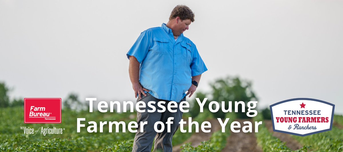 TNFarmBureau's tweet image. The 2025 Tennessee Young Farmer of the Year is... Robert Hill of Lauderdale County!
#TNFarmBureau I #TNYFR25