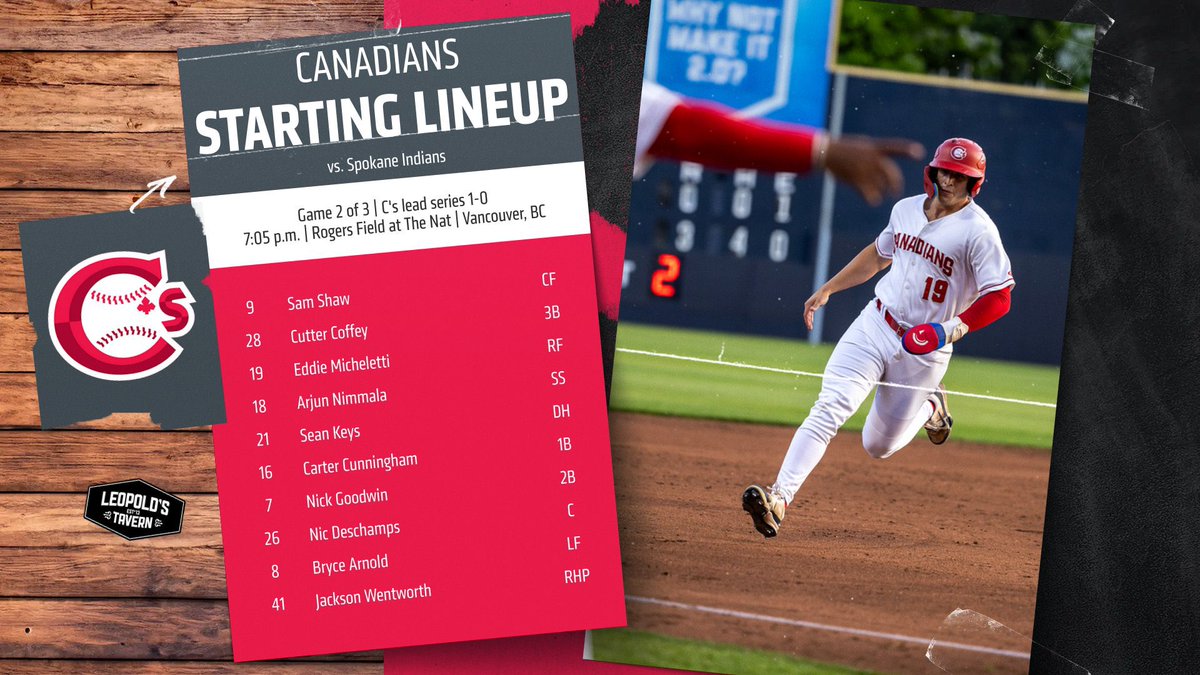 vancanadians's tweet image. First Saturday night #atTheNat!
⚾️ 7:05pm
🏟️ The Nat
📻 sportsnet.ca/650
📺 Bally Sports Live (MiLB.TV)