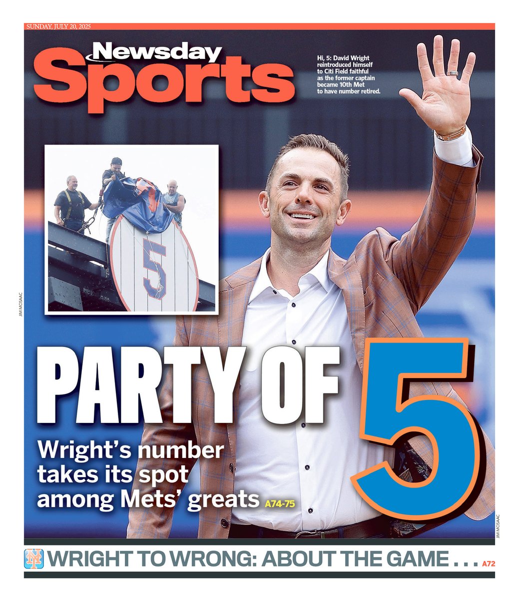 joe_manniello's tweet image. Newsday's Sunday Early Back Page
David Wright's number takes spot among Mets' greats
Story: newsday.com/sports/basebal…
@AnthonyRieber
@APSE_sportmedia