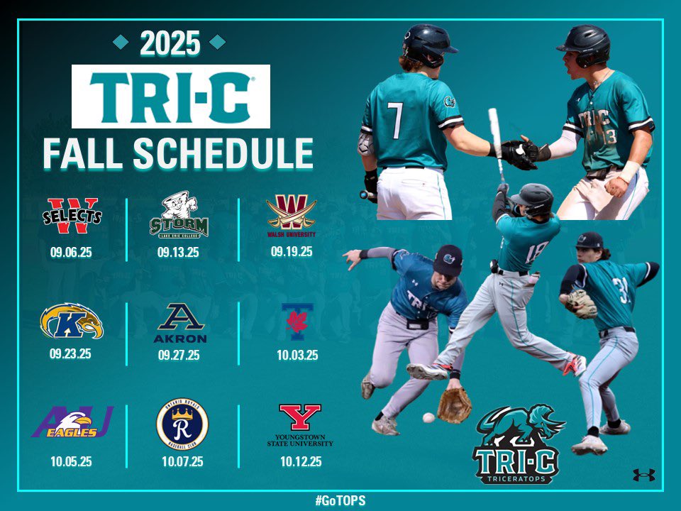2025 TRI-C FALL SCHEDULE!🔥

CANNOT WAIT to get started with this group! Big time returners and some HUGE additions! 🔥
