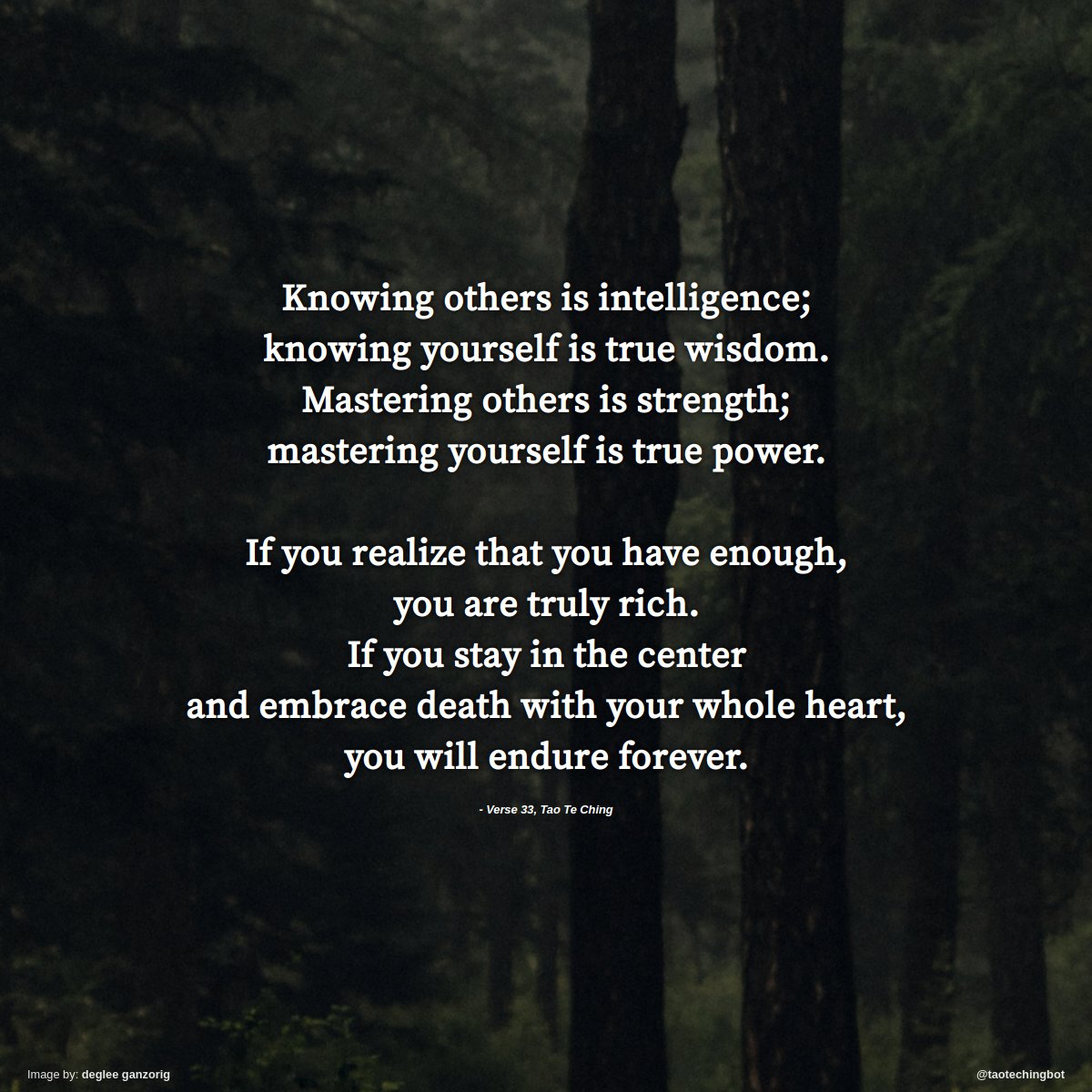 taotechingbot's tweet image. Verse 33 of The Tao Te Ching. #TaoTeChing #Laozi #Tao #LaoTzu #Taoism #BookOfTheWay