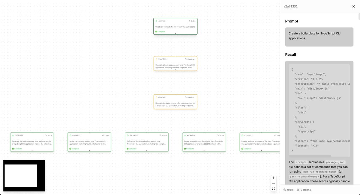 ethanwickstrom's tweet photo. Last night, I came up w/ an idea to use monads & @DSPyOSS for task management. It's super rough, but I think I got a proof of concept working. Each layer shares complete context and tasks w/ shared (or 0) dependencies will run in parallel + an initial LM plans all tasks stored as monads. Then, another language model then determines dependencies which are automatically parsed by a dependency analysis algorithm to determine whether to use parallel, sequential, or recursive execution for each task monad which are chained via a bind function.

However, I am struggling to figure out the best way to resolve all histories in a coherent order for the `dspy.History` input field in the task executor. Thoughts?

I'd love feedback if anyone has any!