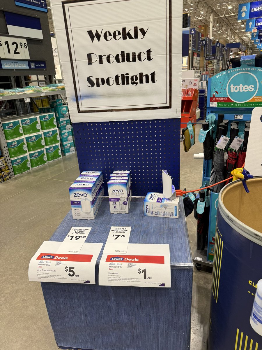 Save some $ on this Zevo insect trap. Stop in Lowe’s of Fayetteville and grab one and don’t forget the refills.  #r1demo <a href="/JoeRich69403259/">Joe Richmond</a> <a href="/JBBailey9/">JBBailey</a> <a href="/HobertMHunt/">Hobert Michael Hunt</a> <a href="/kennygrimsley/">Kenny Grimsley</a>
