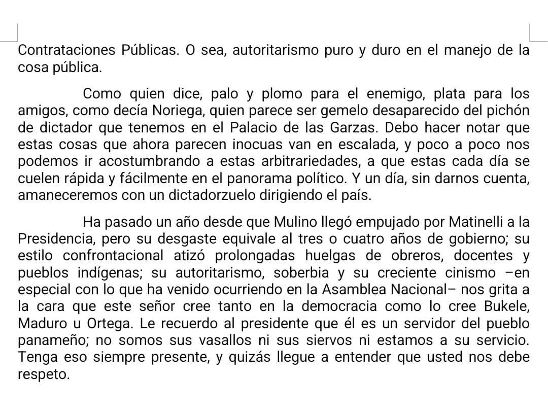 🧨 ¿Sábado picante… censurado?

Este 19 de julio, La Prensa no publicó su tradicional columna “Sábado Picante”, firmada por Rolando Rodríguez.
Fuentes internas hablan de censura, tras un escrito demoledor que criticaba a Mulino

¿Silencio editorial… o miedo al poder?
