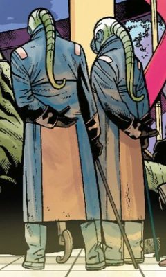 MTrac1000's tweet image. Sentient Star Wars Species that are unidentified as of this tweet Day 980: this headtail species!
First Appearance: "A New Legacy #1 - 'The Grand Imperial Jubilee'"
Canon: Yes
Creator: @RamonRosanas
Notes: Thought they might be returning from an older comic but I don't think so.