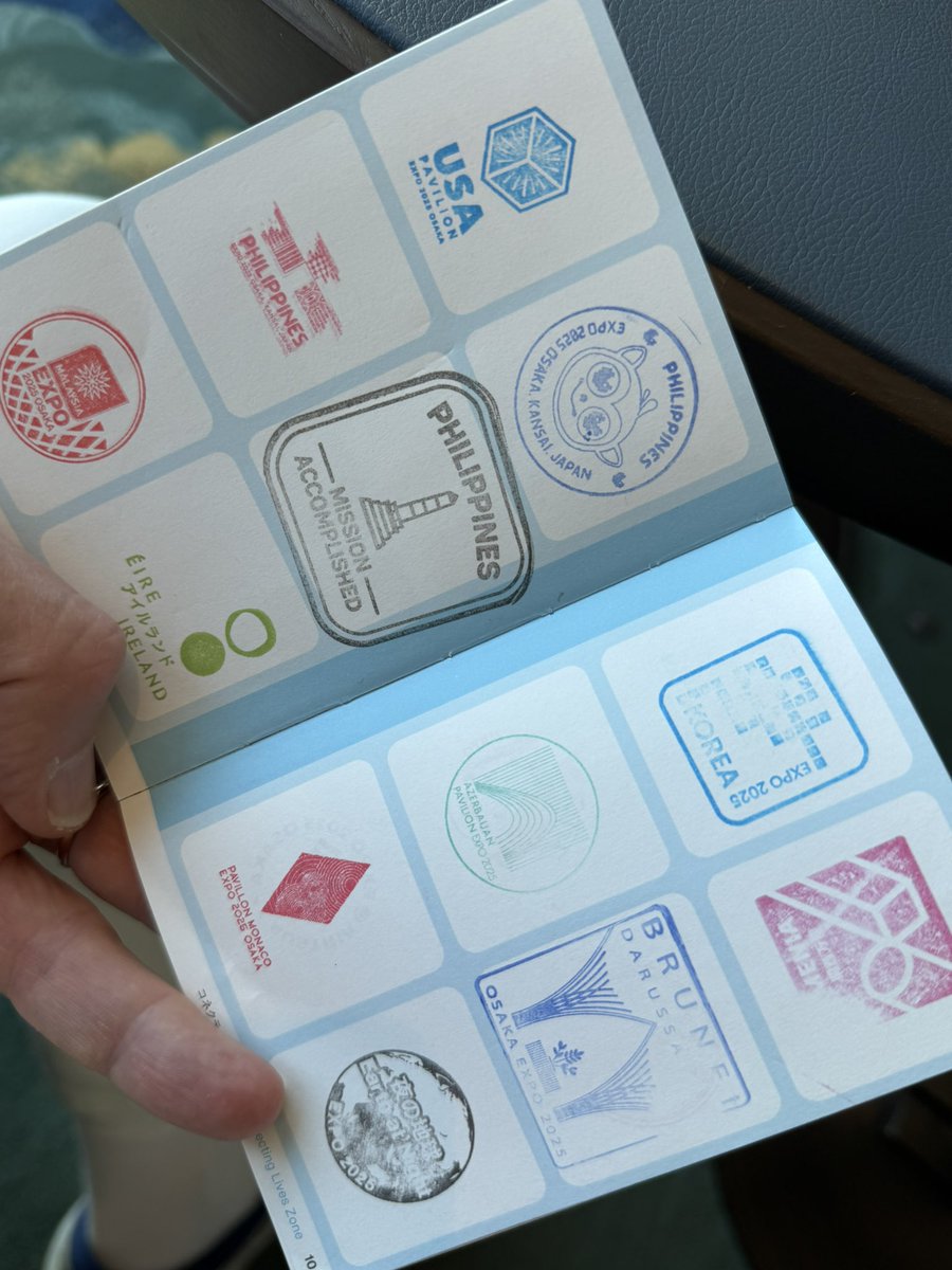I also enjoyed touring the magnificent pavilions of other nations, including host nation 🇯🇵 and future host nation 🇸🇦. I love the juxtaposition of pavilions, for instance seeing Serbia next to Bangladesh. The collector in me also enjoyed getting stamps from different pavilions in