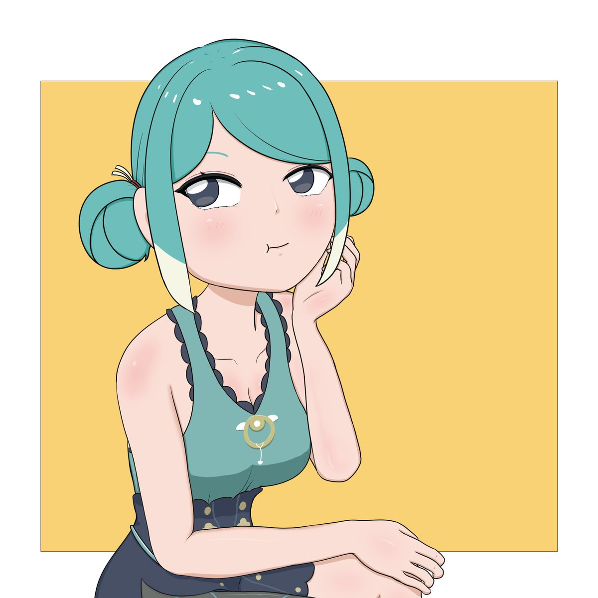 Tahu_vtuber's tweet image. 不知道在想什麼就畫了

#真理繪