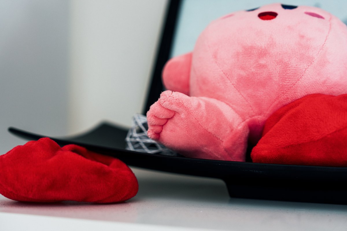 errai's tweet image. Ever since I got this bootleg kirby plushie with removable shoes I've been afflicted by an unrelenting malaise
