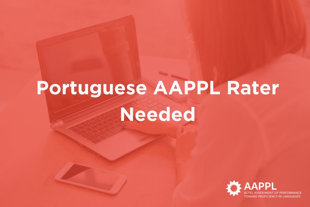 actfl's tweet image. Calling all #Portuguese language experts! ACTFL is actively recruiting AAPPL Raters in several languages, including Portuguese. Apply by August 1 to join the 2025 AAPPL Certification Course at: bit.ly/44mr3gx
@AATSPglobal