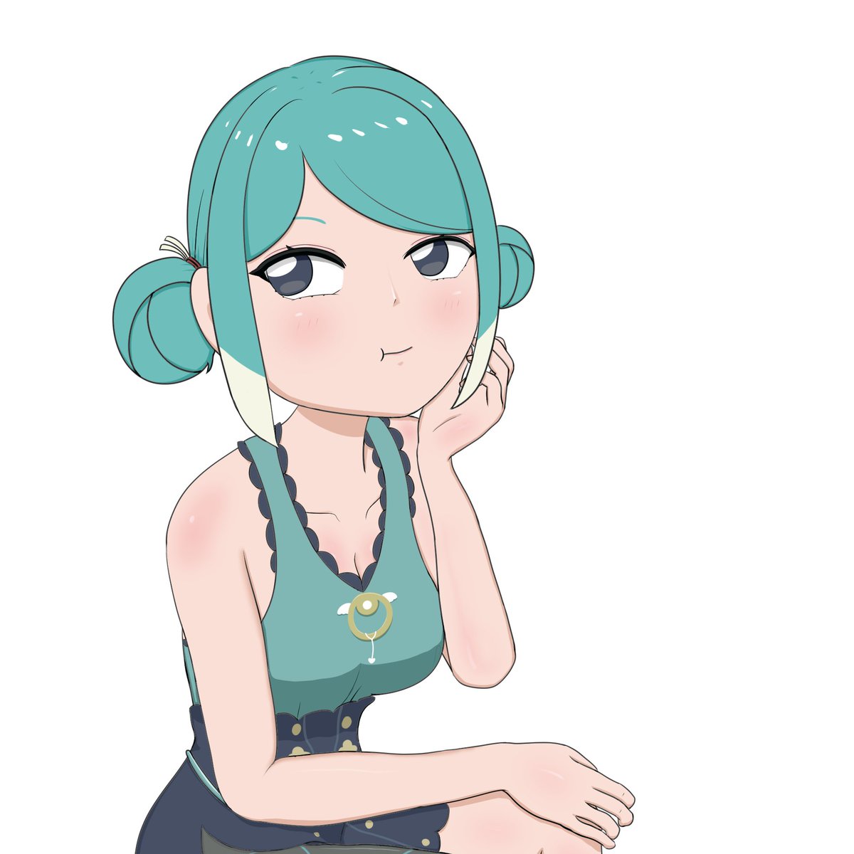 Tahu_vtuber's tweet image. 不知道在想什麼就畫了

#真理繪