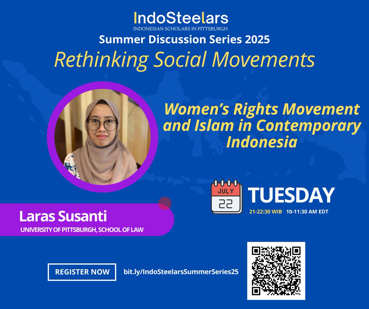 GETSEA_'s tweet image. Join IndoSteelars’ second program of their Summer Discussion Series: Rethinking Social Movements — a five-week online forum exploring how civil society navigates shrinking democratic space and challenges structural control.
July 22 @ 10 am EDT
tinyurl.com/3j247fcm