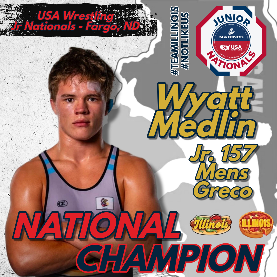 ILUSAW-Team Illinois (@ilusaw) on Twitter photo Congratulations to Wyatt Medlin, who is the 2025 Junior Greco-Roman NATIONAL CHAMPION at 157 lbs. <a href="/USMC/">U.S. Marines</a> <a href="/bluechiptweets/">Blue Chip Wrestling</a> <a href="/CKAwrestling/">Cliff Keen Wrestling</a> <a href="/USAWrestling/">USA Wrestling</a> Congratulations to Wyatt Medlin, who is the 2025 Junior Greco-Roman NATIONAL CHAMPION at 157 lbs. <a href="/USMC/">U.S. Marines</a> <a href="/bluechiptweets/">Blue Chip Wrestling</a> <a href="/CKAwrestling/">Cliff Keen Wrestling</a> <a href="/USAWrestling/">USA Wrestling</a>