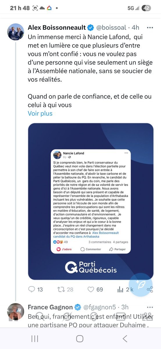 FortinRaymond1's tweet image. Boissonneault se sert d&apos;un texte d&apos;une partisane pour mousser sa candidature et par le fait même attaquer Duhaime. Ça veut dire que sa campagne va très bien. Les péquistes sont vraiment en panique.