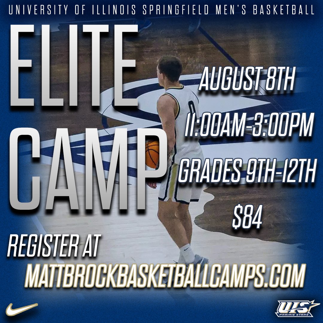 Details down below! Join us for elite camp at UIS! #WeAreStars