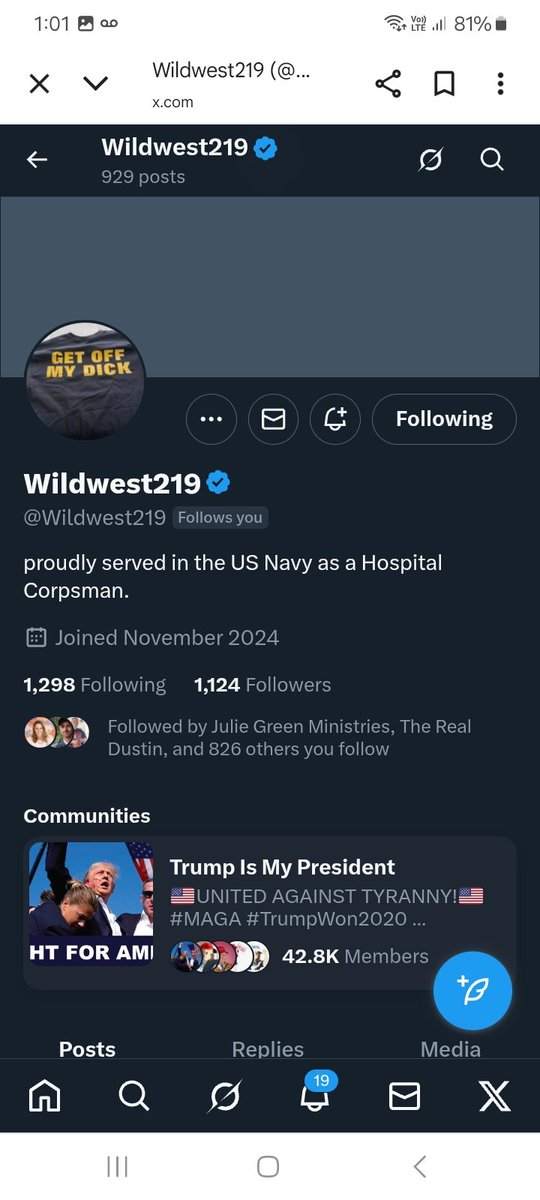 KJW (@hawkesbay69) on Twitter photo Can we get this US NAVY VETERAN some new friends please give <a href="/Wildwest219/">Wildwest219</a> a follow, repost πͺπ«Άππ₯π―πΊπΈπ«‘ Can we get this US NAVY VETERAN some new friends please give <a href="/Wildwest219/">Wildwest219</a> a follow, repost πͺπ«Άππ₯π―πΊπΈπ«‘