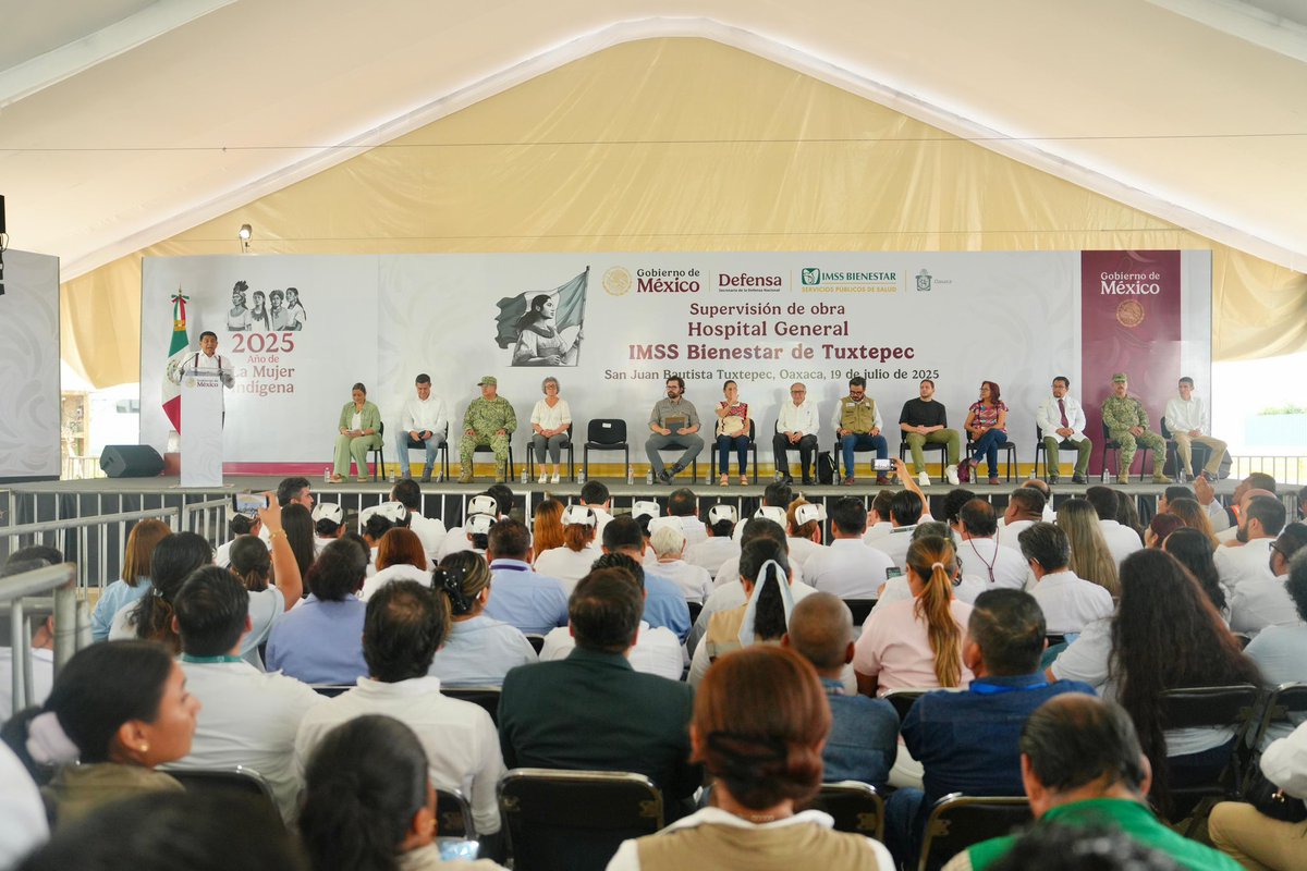 CON UNA INVERSIÓN DE MÁS DE 2 MIL MDP, EL HOSPITAL IMSS-BIENESTAR DE TUXTEPEC BENEFICIARÁ A MÁS DE UN MILLÓN DE PERSONAS

Este sábado, con nuestra Presidenta <a href="/Claudiashein/">Claudia Sheinbaum Pardo</a>, realizamos la supervisión del Hospital General IMSS-Bienestar de Tuxtepec, una obra que se construyó con
