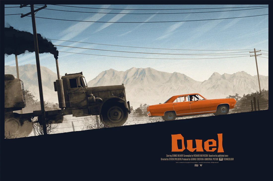 soulrideblog's tweet image. Duel
1971
Just finished this spectacular film. It was my first time viewing Spielberg's directorial debut. Out of sight.