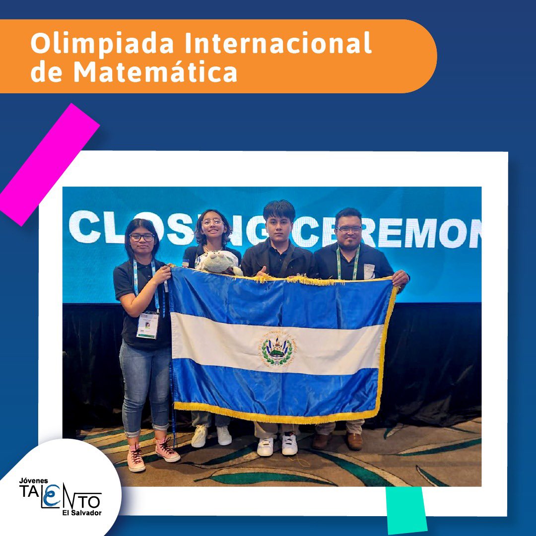 PJOVENESTALENTO's tweet image. 🧮🌍 ¡Dos Menciones de Honor para El Salvador en la 66.ª Olimpiada Internacional de Matemática (IMO)! 🇸🇻✨en Sunshine Coast, Australia, junto a más de 600 jóvenes de más de 100 países.
🏅Extendemos también nuestras felicitaciones a toda la delegación
#IMO2025