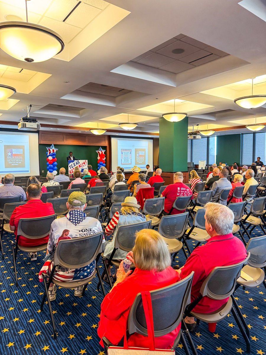TexasGOP's tweet image. Thank you, @RockwallRP, for your hospitality at the Texas Red Rally. It was a pleasure for Chairman @AbrahamGeorge to speak with you on the pressing issues facing our state. Let’s keep pushing forward and keep Rockwall red! 🇺🇸