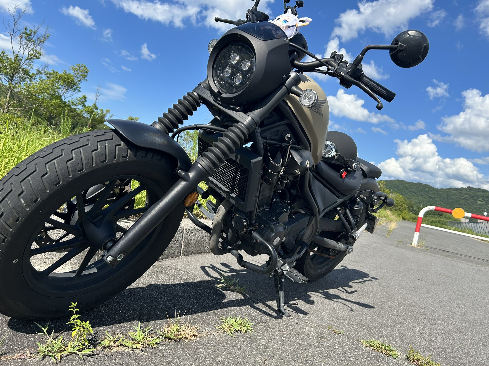 堅固で大きな胎に交差する黄とアイのモチーフを施した、典型的なバイキング・ビーズ アイアン多めのクラブセッティング。（名倉CC シニア