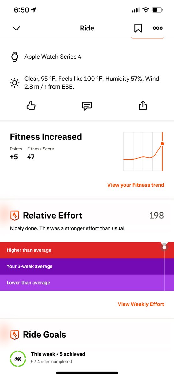DavidCarmena's tweet photo. Thought cycling would be a chill Saturday… but it turned into a full-body negotiation with my will to live. Strava says “198 effort”—my legs say, “Who hurt you?” Hydration breaks = existential crisis. The sweat? Even the pavement felt my pain. Still calling this ‘fun.’ 😂🚴‍♂️ https://t.co/qraQhc1Equ