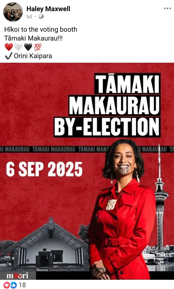 Suitandtie9999's tweet image. Hi @ElectoralCommNZ
A candidates social media/posts should always include a promoter statement.
Posts have already been shared on the candidates personal page, their “offical page” and by others without any statement and clearly include the Te Pāti Māori logo.
Please respond…