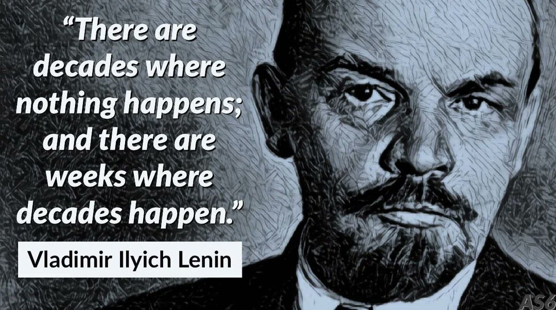 imJohn102's tweet image. There are decades where nothing happens; and there are weeks where decades happen.