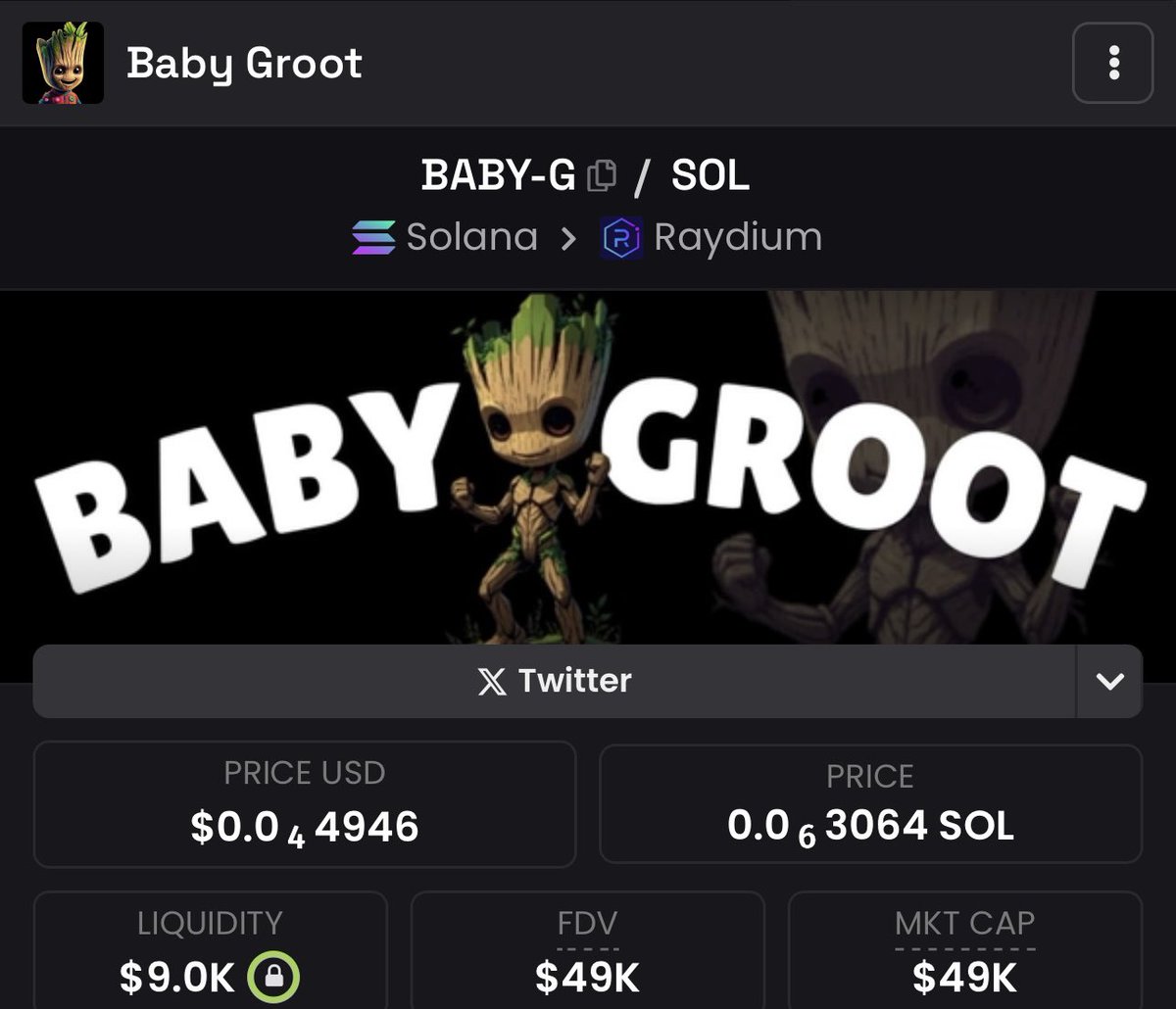 Elon musk confirms that Baby Groot inspired #BABYGROK

This is the OG one deployed over a year ago and we are currently seeing the OG #BABYGROK running too

BoM7nZgZH1m4XJAf6n1MxW2oKQH3CXRBTW7jxpS1g2X9